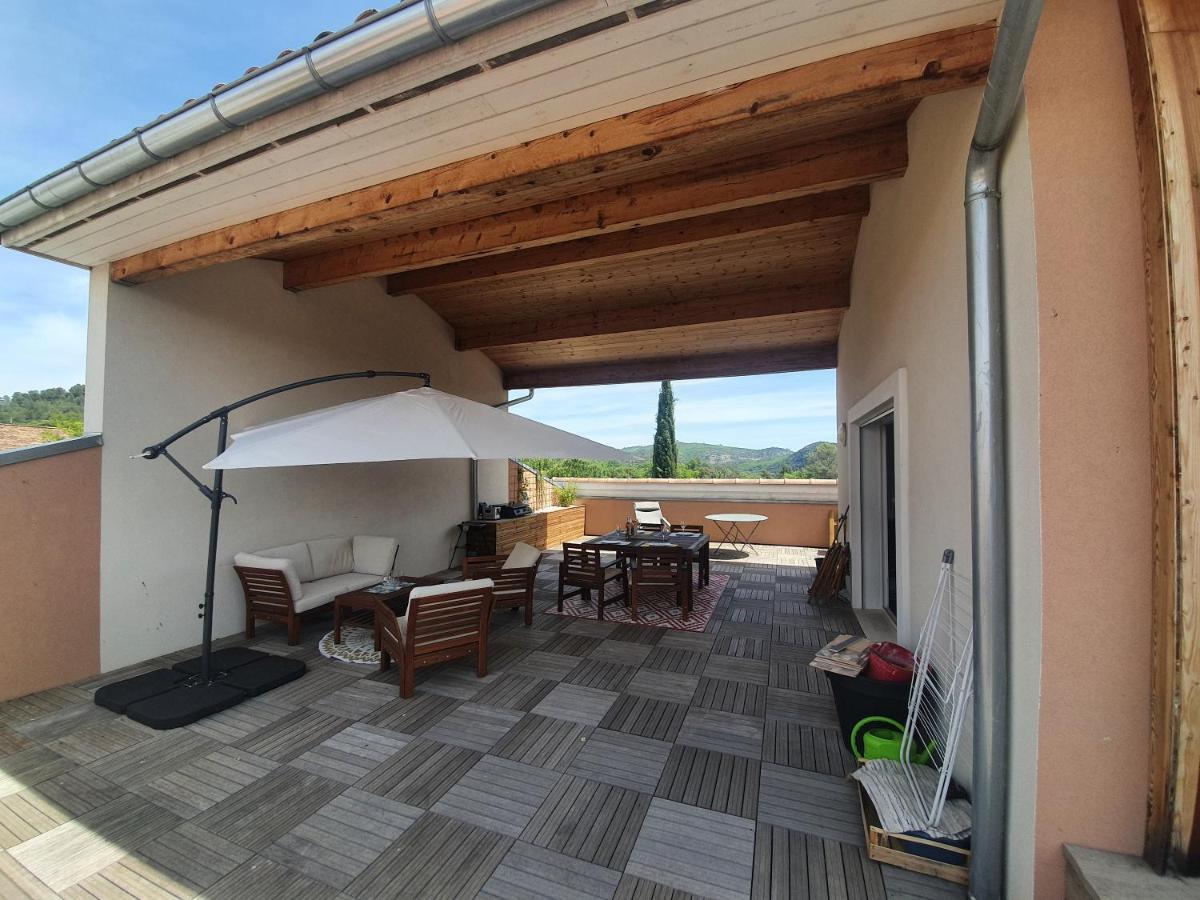 Terrasse 130M2 Panoramique Avec Climatisation Piscine - 3 Chambres Greoux-les-Bains Exterior photo