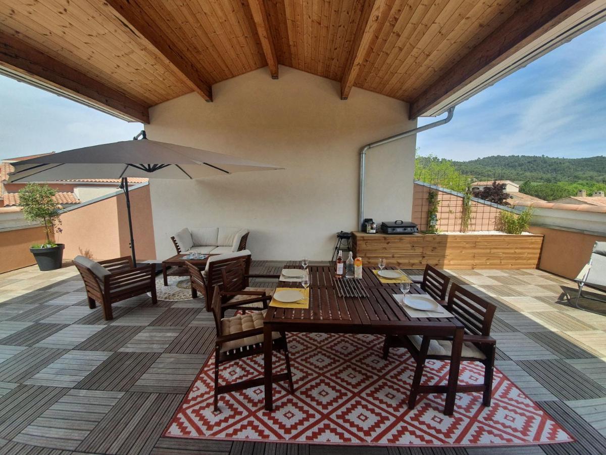 Terrasse 130M2 Panoramique Avec Climatisation Piscine - 3 Chambres Greoux-les-Bains Exterior photo